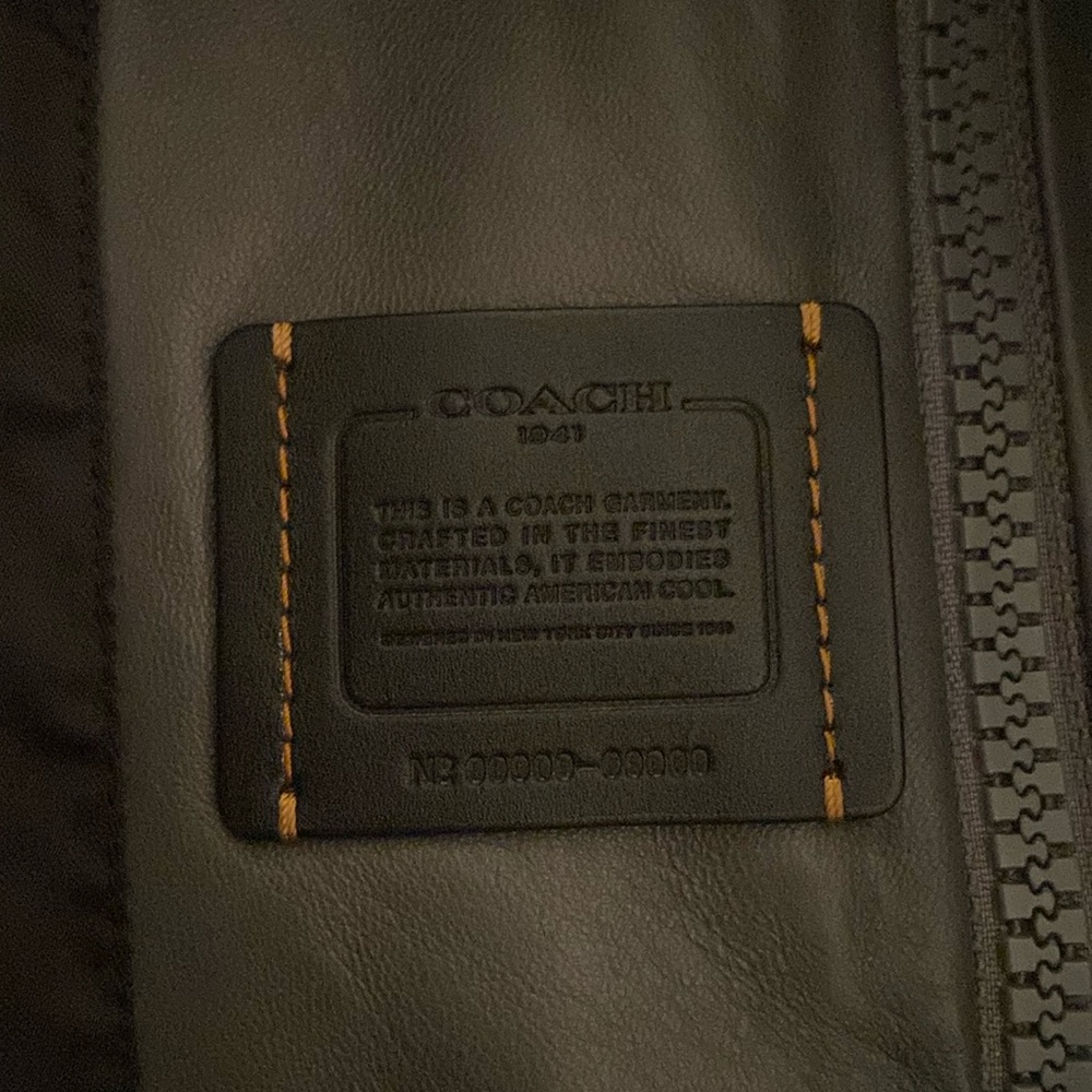 Men’s Coach Leather Blouson Jacket, Size 50 - Picture 14 of 16